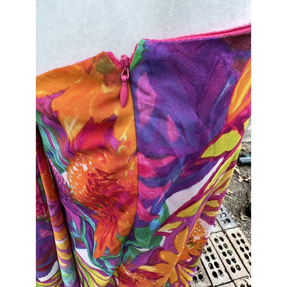 Ralph Lauren flower women skirt flare size 10 multicolored A000279 - Picture 6 of 8